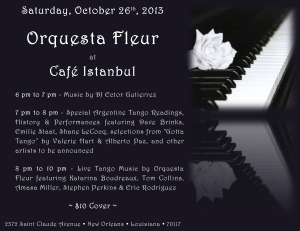 Orquesta Fleur Flyer, 2013-10-26 Cafe Instanbul(1)